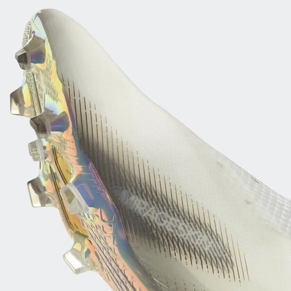 MEN\'S Adidas X Ghosted+ FG Soccer Cleats White Metallic Gold Melange EG8249 main image 7